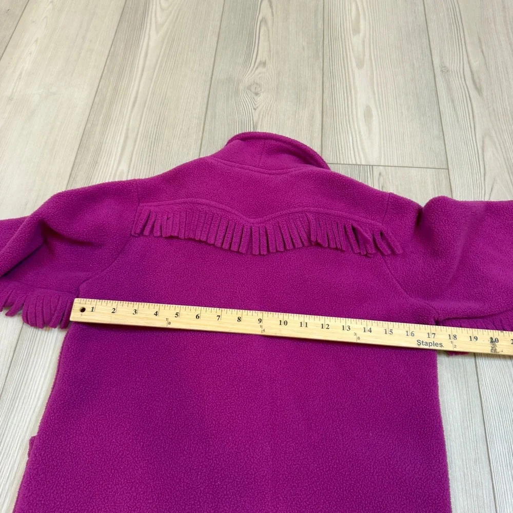 Disney Store Polartec Pocahontas Fleece Jacket Magenta Purple Fringe Kids